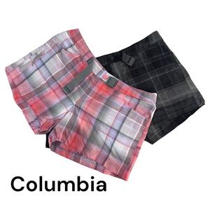 Columbia Omni Wick Plaid Shorts Bundle of Black & Pink Size 8